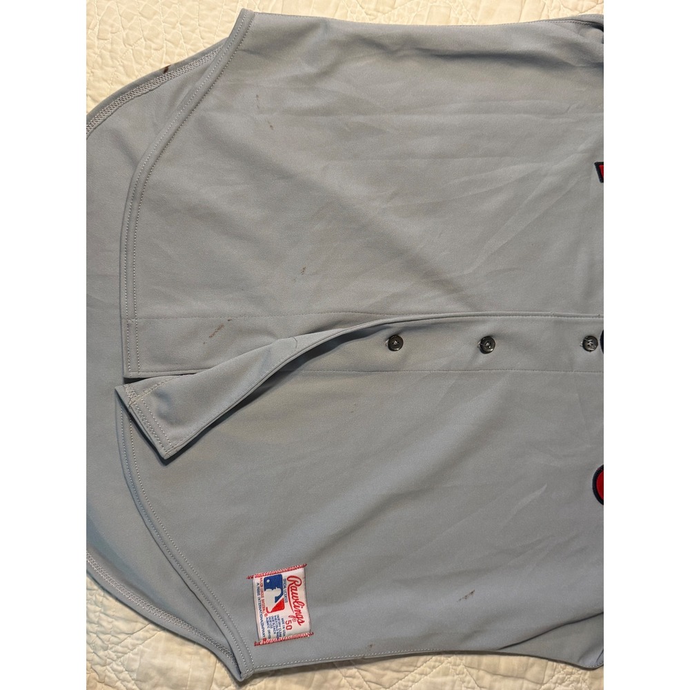 Rawlings California Angels Baseball Jersey Mens 50 Grey Vintage MLB Button USA - Picture 4 of 13